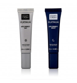 Martidererm Platinum Eye Prawidłowa paczka Cream 10 ml + nocny krem ​​10 ml