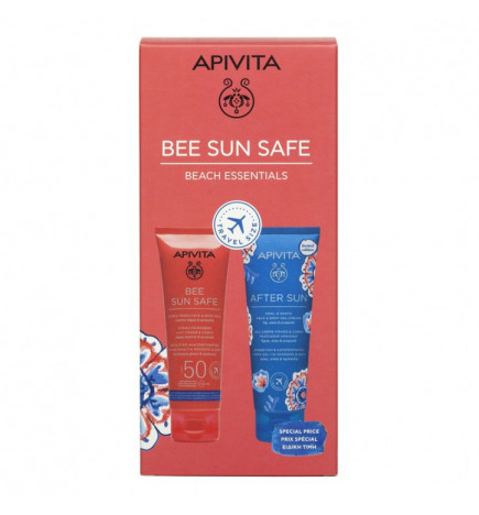 Apivita Pack Bee Sun Safe Lait Solaire Corps et Visage SPF50 100 ml + Après Soleil 100 ml