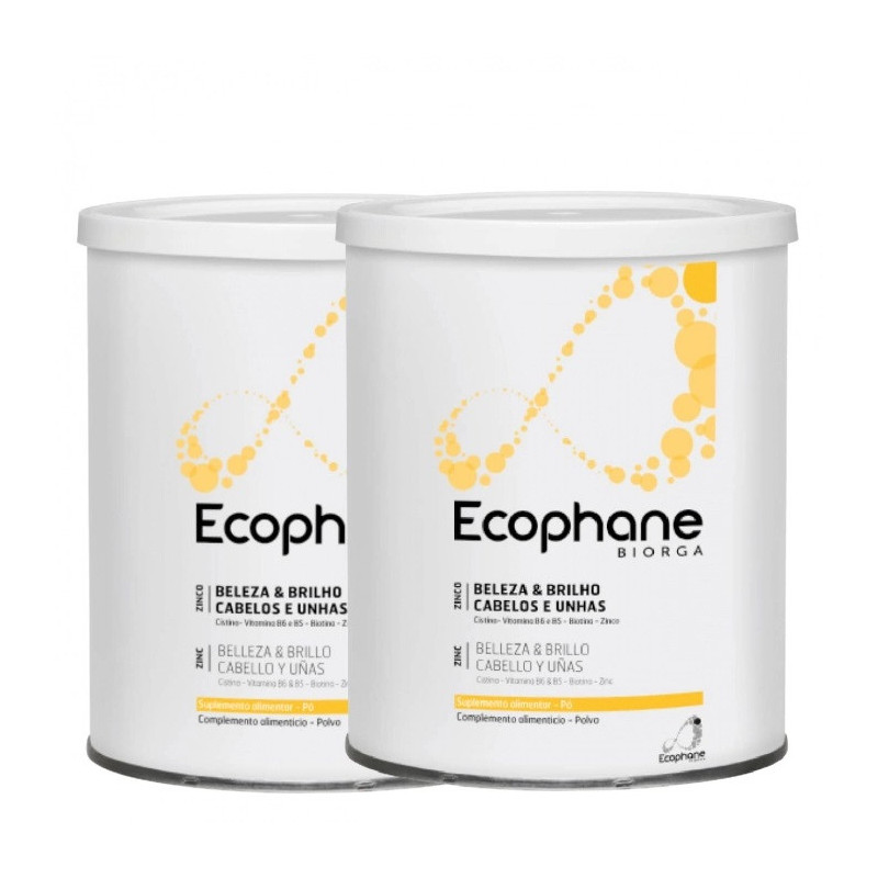 Ecophane paquete fortificante de cabello y uñas en polvo 2x318g