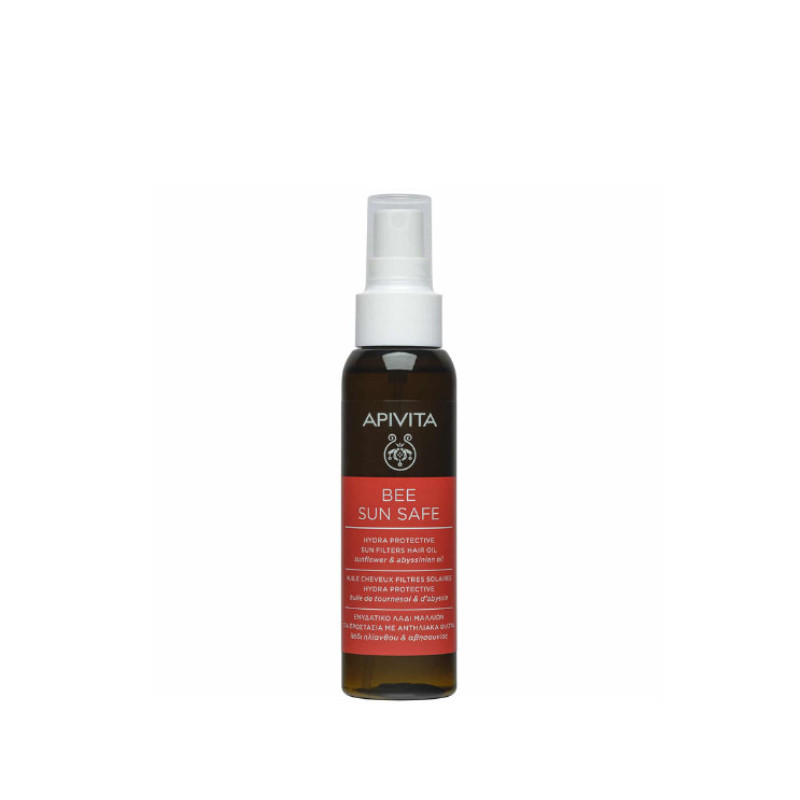 Apivita Bee Sun Safe Moisturizing Oil untuk Rambut Rosak Matahari 100ml