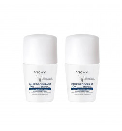 Vichy Pack除臭滚动干燥触摸24h 2x50ml