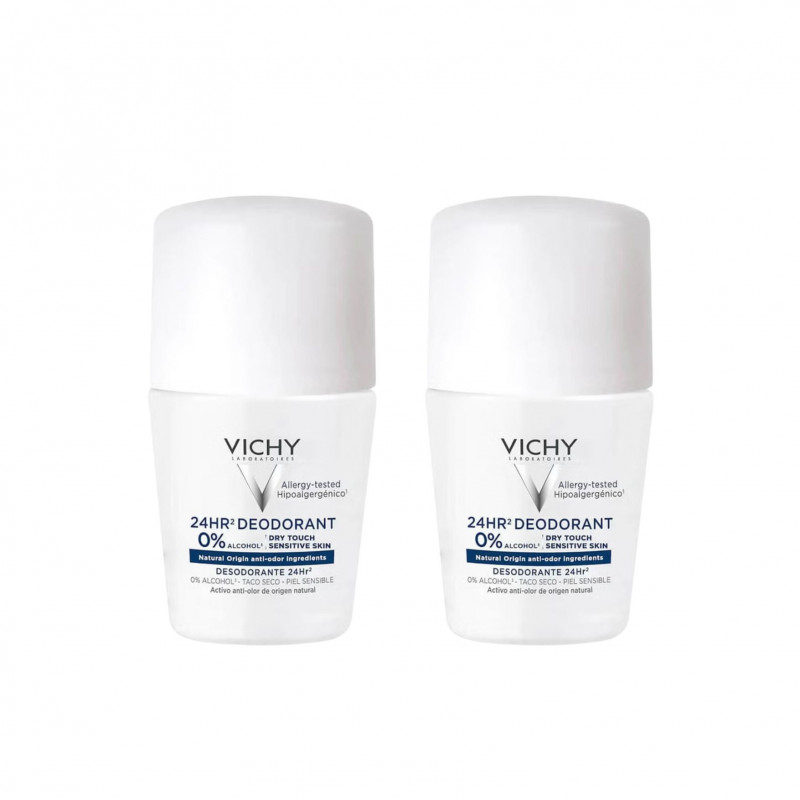 Vichy Pack Deodorant Roll-On Dry Touch 24h 2x50 ml