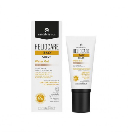 Helocare 360 ​​Färgskyddsvatten Gel Tom Beige SPF50+ 50 ml