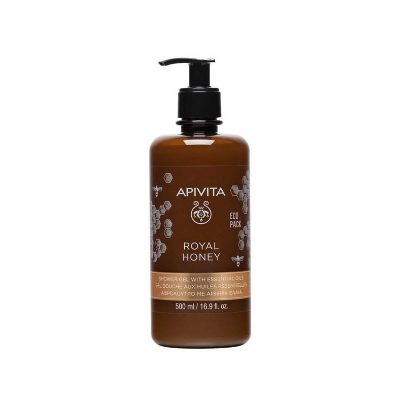 Apivita Gel Douche Miel Royal aux Huiles Essentielles 500 ml