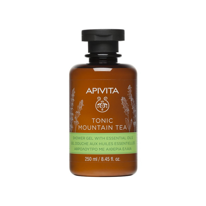 Apivita Tonic Mountain Tea Gel De Bain Aux Huiles Essentielles 250 ml