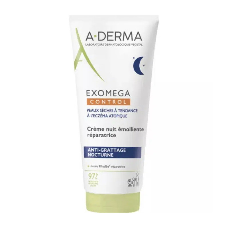 A-Derma Exomega Control Creme de Noite Reparador Antiprurido 200ml