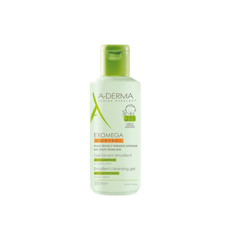 A-Derma Exomega Control Gel Corpo e Cabelo 200ml