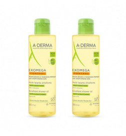 Pacchetto a-derma olio bagno di controllo exomega 2x500ml