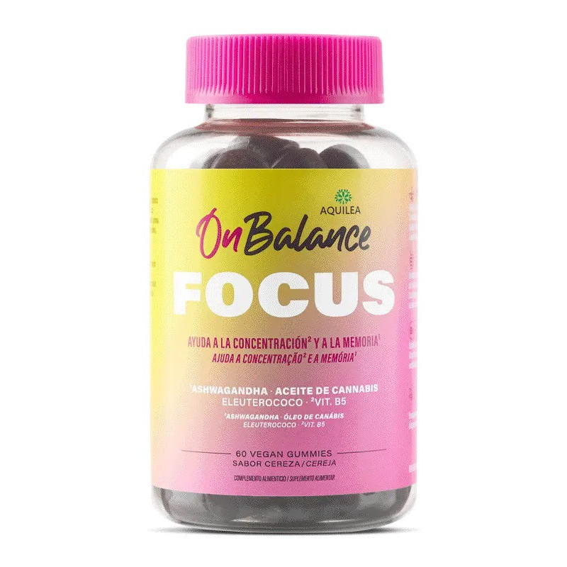 Aquilea Onbalance Focus 60 Gomas Vegan Cereja flavor