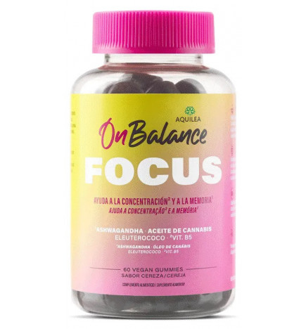 Aquilea onbalance focus 60 gommes végétaliennes saveur de cerise végétalienne