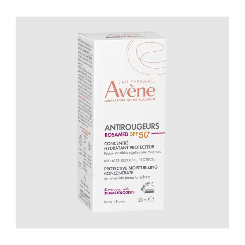 Antiirougeurs des avene rosamed SPF50 + concentré de concentré Goydrator 30 ml