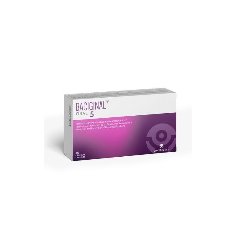 Baciginal Oral 5 30 cápsulas