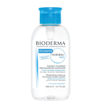 Bioderma hydrabio H2O vatten micellär pump omvänd bakåt