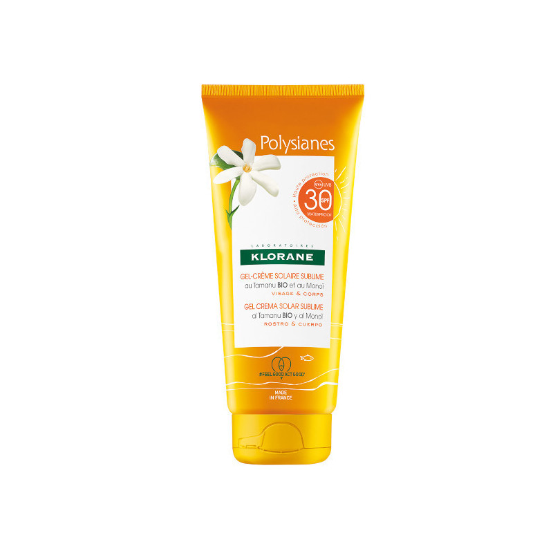 Klorane Polysianes Solar SPF30 Gel-Creme Sublime Rosto e Corpo 200ml