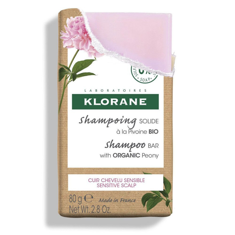 Klorane Shampooing Solide Pivoine Bio 80g