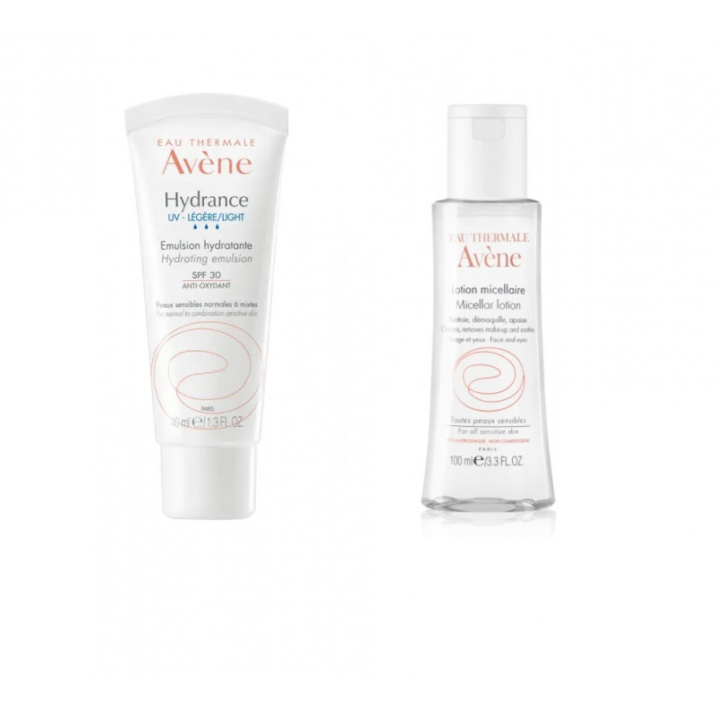 Avene Pack Hydrance UV Emulsão Hidratante Ligeira SFP30 40ml + Água Micelar Desmaquilhante 100ml