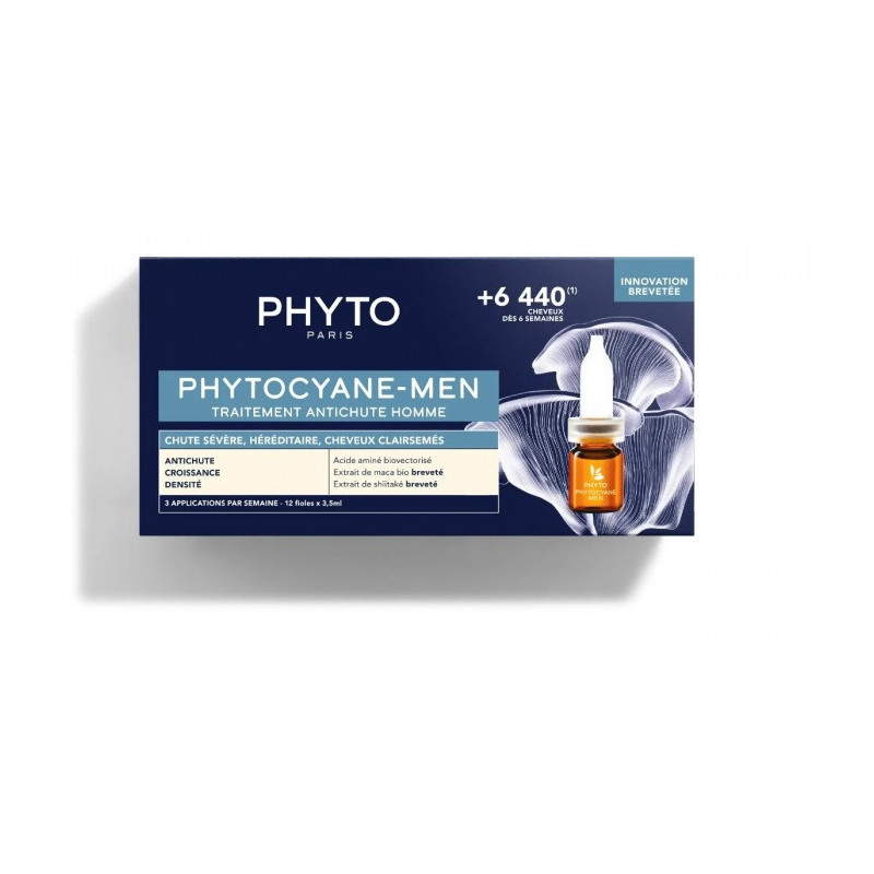 Phyto Phytocyane Cuidado Antiqueda Homem 12 ampolas x 3,5ml