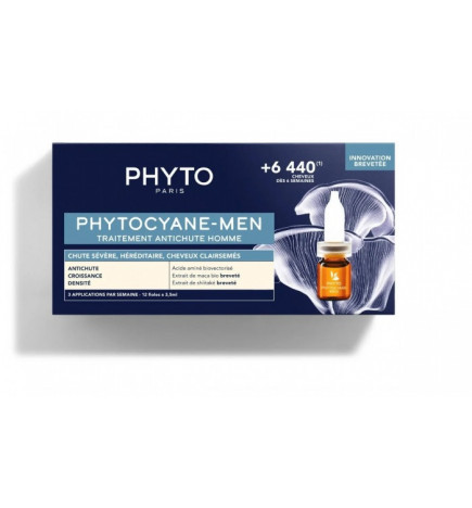 Phyto Phytocyane Cuidado Antiqueda Homem 12 ampolas x 3,5ml