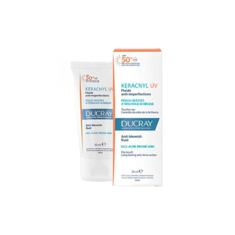 Ducray Keracnyl UV a crema solare fluido anti-operatorio SPF50+ 50ml