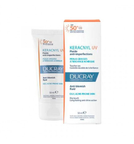 Ducray Keracnyl UV a crema solare fluido anti-operatorio SPF50+ 50ml