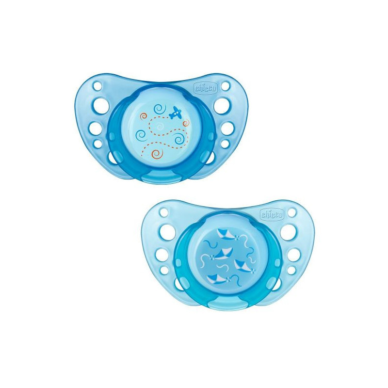 Chicco Chupetas Physio Air Silicone 0m+ Blue