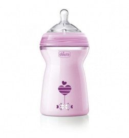 Chicco Biberão Silicone NaturalFeeling 6M+ 330ml Rosa