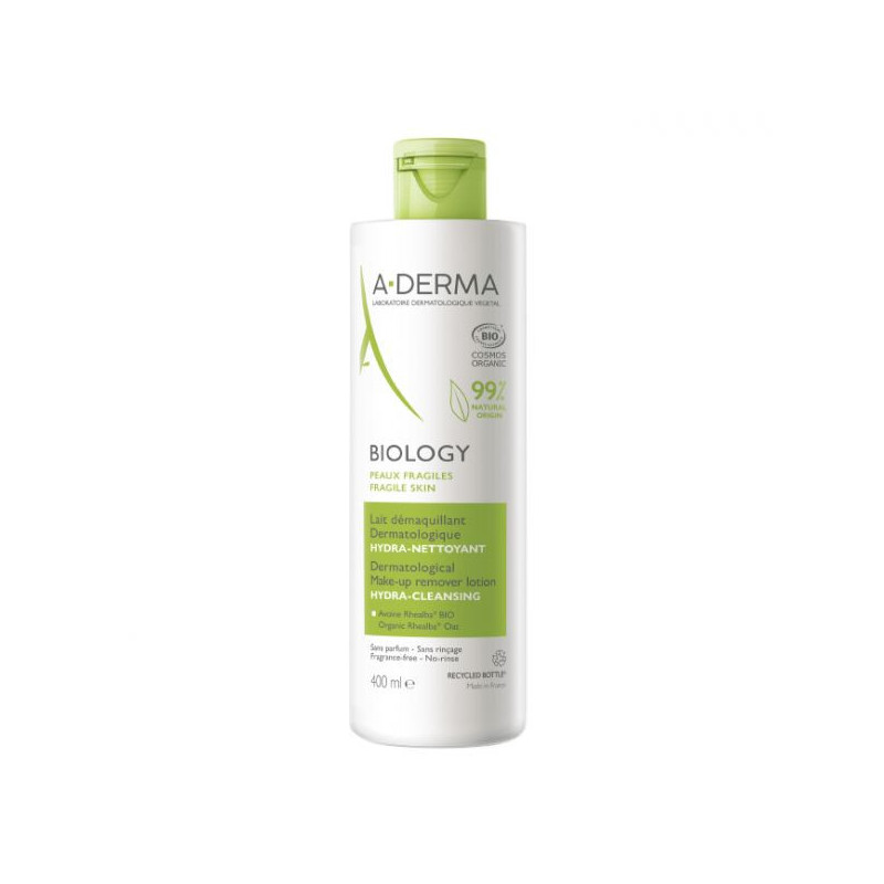 A-Derma Biology Lait Démaquillant Dermatologique 400 ml