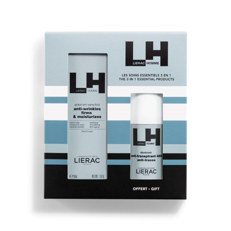 Lierac Coffret Dia do Pai Fluido Antienvelhecimento 50ml + Oferta Desodorizante 50ml