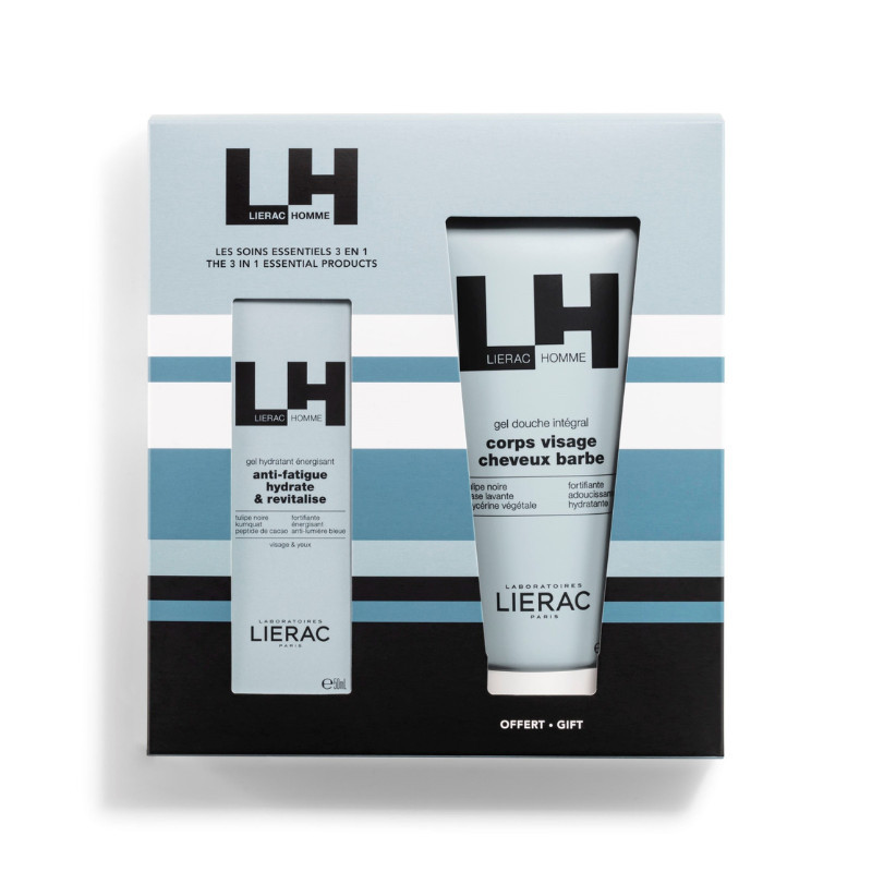 Lierac Coffret Homem Gel Hidratante Energizante 50ml + Oferta Gel de Duche 200ml