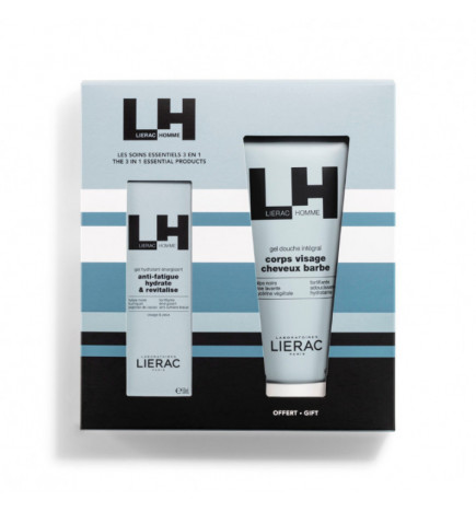 Lierac Coffret Homem Gel Hidratante Energizante 50ml + Oferta Gel de Duche 200ml