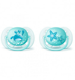Avent Pack 2 Chupetas Ulta Soft Decorada Menino 0-6M