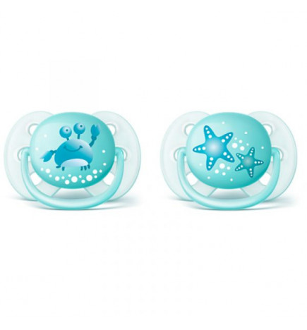 Avent Pack 2 Chupetas Ulta Soft Decorada Menino 0-6M