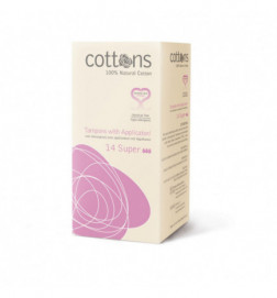 Cottons Tampão com aplicador 100% Algodão - Super 14 Unid