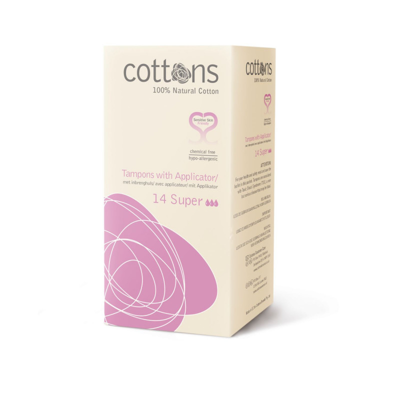 Cottons Tampão com aplicador 100% Algodão - Super 14 Unid