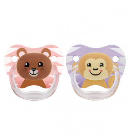 Dr Browns Prevent Chupeta Silicone Animais Menina 6-12M