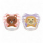 Dr Browns Prevent Chupeta Silicone Animais Menina 6-12M Dr Browns Prevent Chupeta Silicone Animais Menina 6-12M