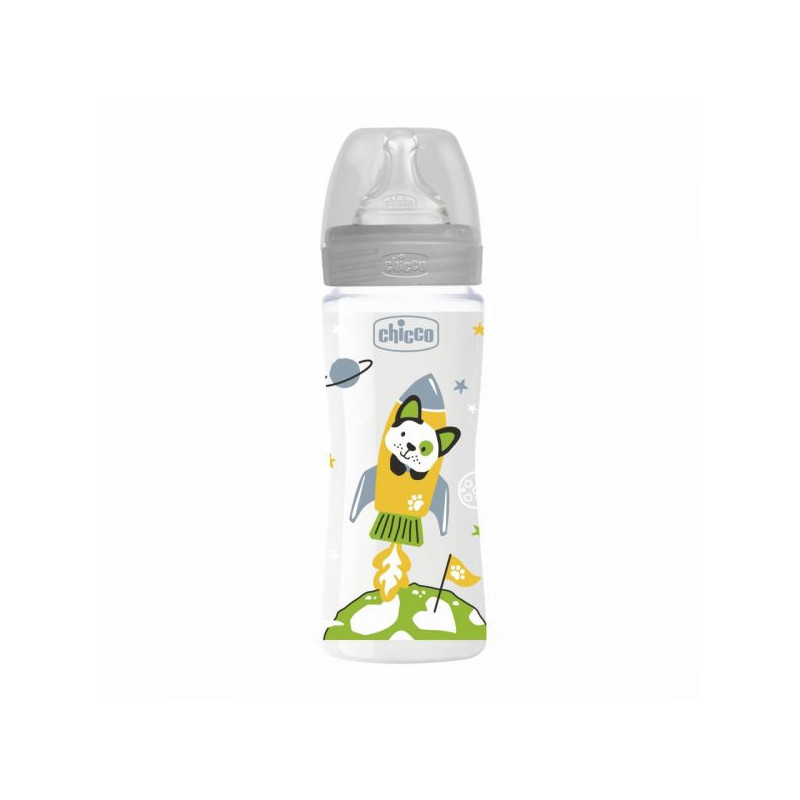 Chicco Biberão Well Being Neutro Silicone Fluxo Rápido 4M+ 330ml Chicco Biberão Well Being Neutro Silicone Fluxo Rápido 4M+ 330ml