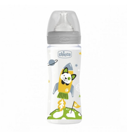 Chicco Biberão Well Being Neutro Silicone Fluxo Rápido 4M+ 330ml
