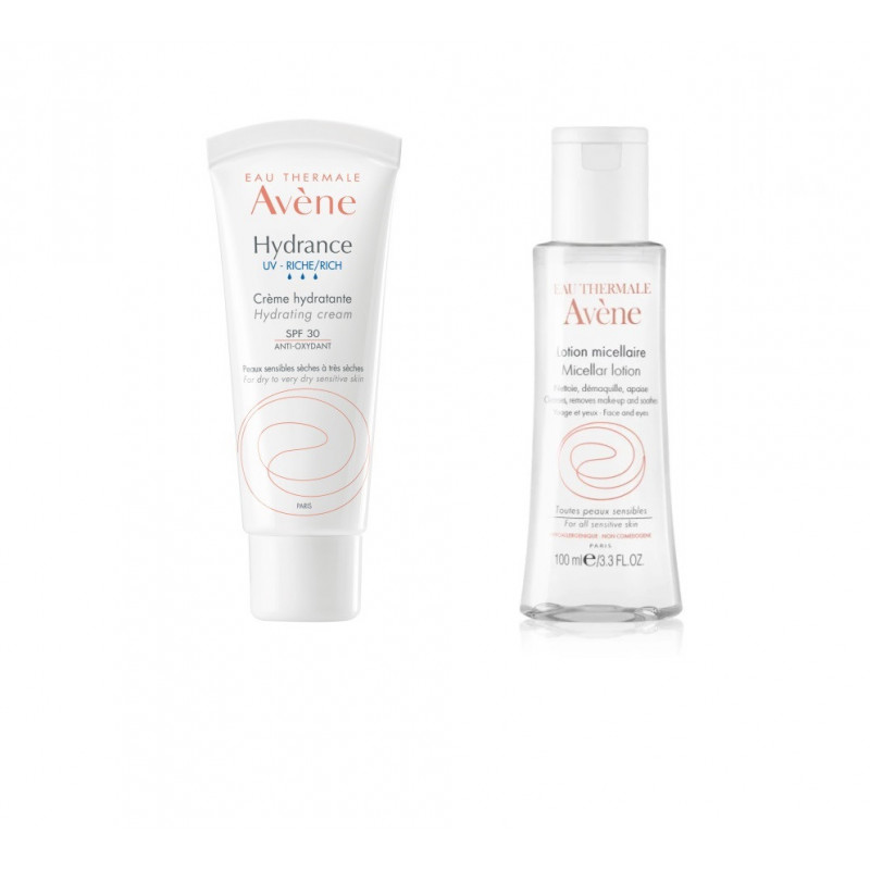 Avene Pack Hydrance Crema Hidratante Rica SPF30 40ml + Agua Micelar Desmaquillante 100ml