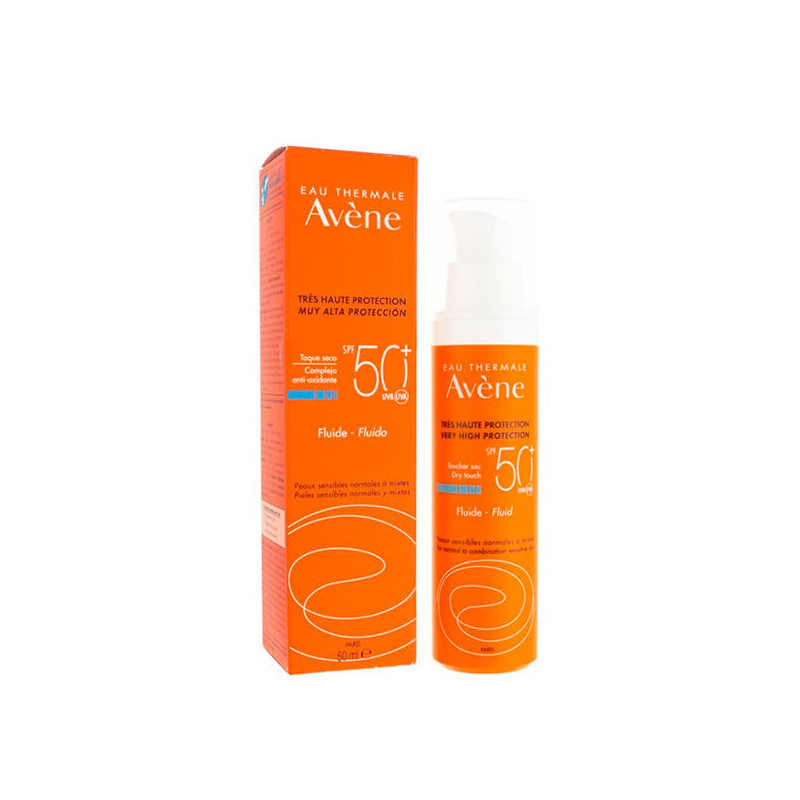 Avène Crème Solaire Fluide Visage SPF50+ Sans Parfum 50 ml