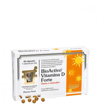 BioActivo Vitamina D Forte 80 cápsulas