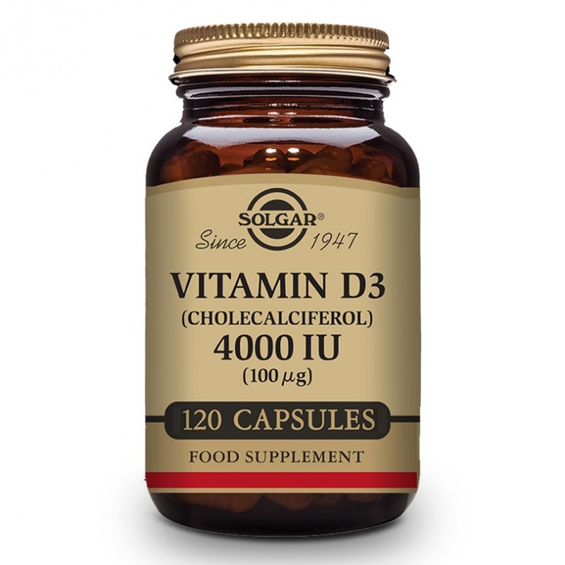 Solgar Vitamina D3 4000 UI (Colecalciferol) 120 Cápsulas
