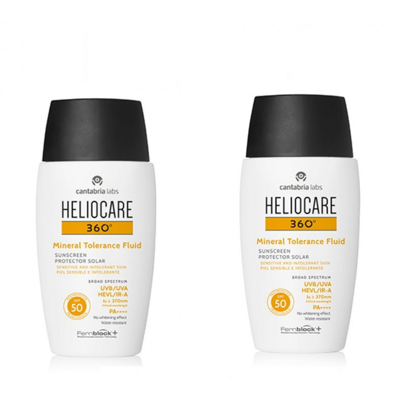 Heliocare Pack 360 Crème solaire Mineral Tolerance Fluid 2x50ml
