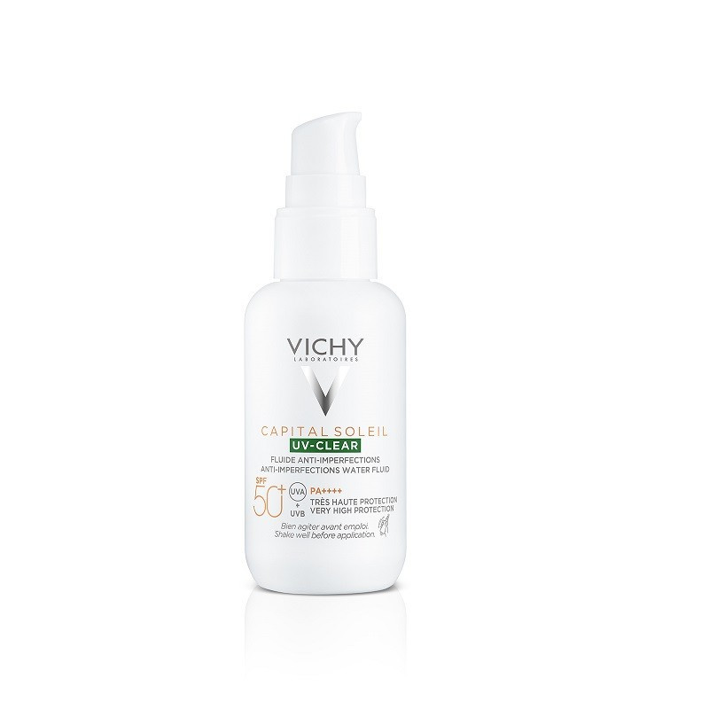 Vichy Capital Soleil UV Clear Fluido Fotoprotector Piel Grasa Spf50+ 40ml