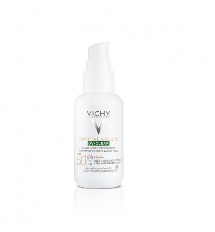 Vichy Capital Soleil UV Clear Fluido Fotoprotector Piel Grasa Spf50+ 40ml