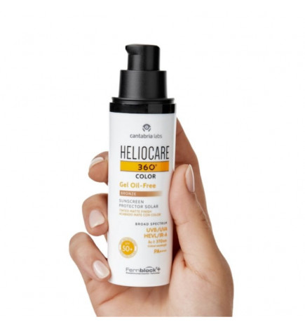 Heliocare 360 Protetor Solar Gel Oil Free Tom Bronze SPF50+ 50ml