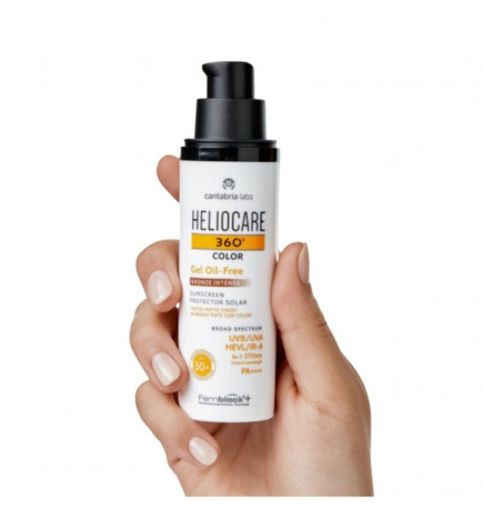 Heliocare 360 Protetor Solar Gel Oil-Free Cor Bronze Intense SPF50+ 50ml