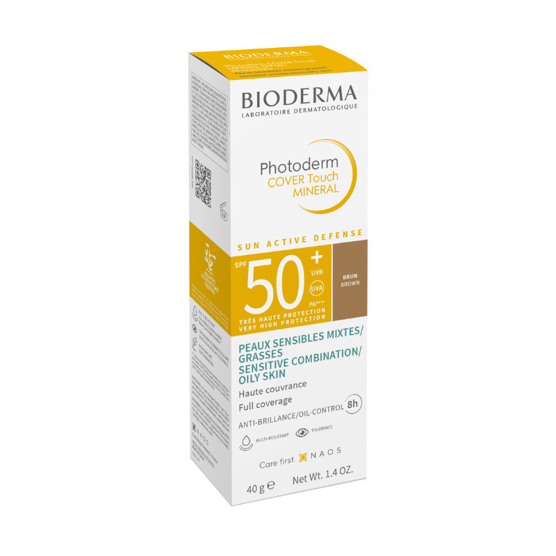 Bioderma Photoderm Cover Touch Crème Solaire Minérale Ton Bronze SPF50+ 40 g