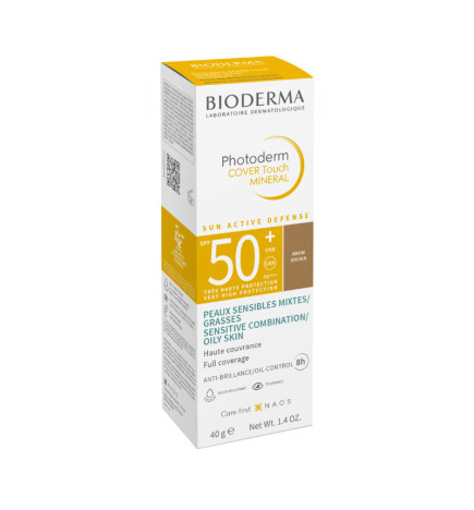 Bioderma Photoderm Cover Touch Crème Solaire Minérale Ton Bronze SPF50+ 40 g