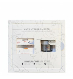 Eucerin Hyaluron-Filler + Elasticity Creme Dia Rose FPS30 50ml + Creme de Noite 20ml Coffret